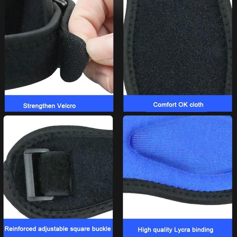 Premium Adjustable Elbow Brace with Shock Absorbing Elbow Pads for Tennis & Sports Support