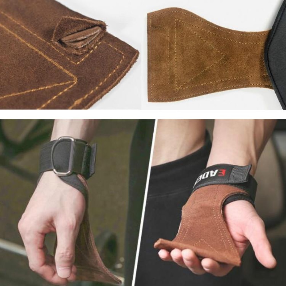 Pull Up Booster Gloves With Non Slip Wrist Support Belt 3