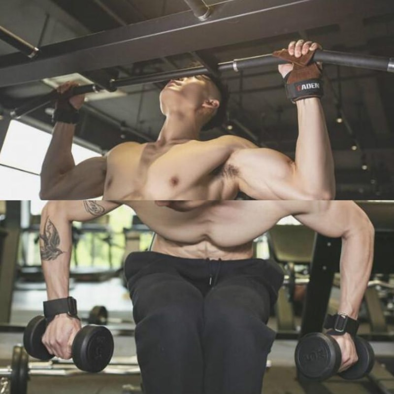 Pull Up Booster Gloves With Non Slip Wrist Support Belt 4