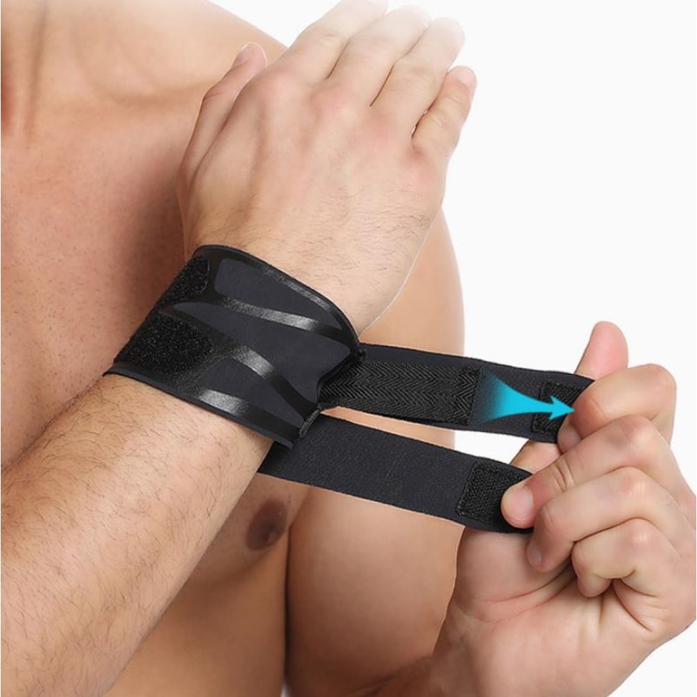 Premium Leather Wristband For Fitness AntiSprain Support 7