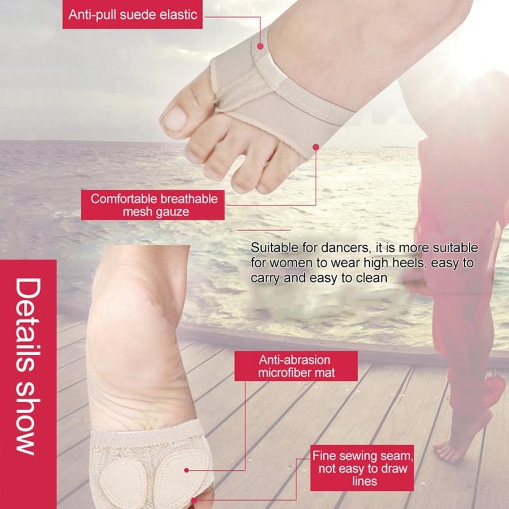 Professional Ballet Belly Dance Toe Pads Breathable Forefoot Protector Socks For Anti Slip Practic 4