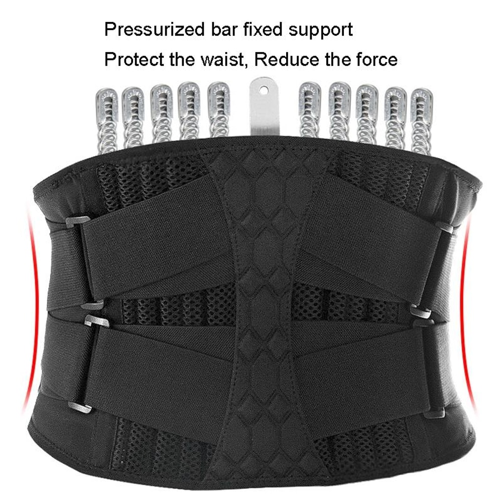 Mens Steel Plate Weightlifting Belt For Squats Abdominal Support 3