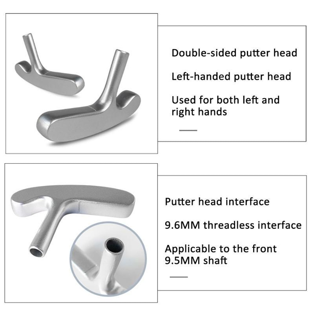 Precision Golf Putter Replacement Head Double-Sided for Shaft