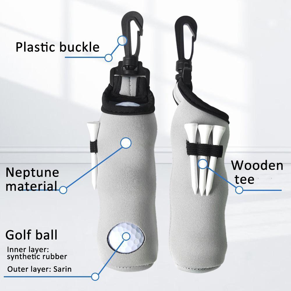 Golf Ball Sleeve With Balls Tees Waist Bag 2