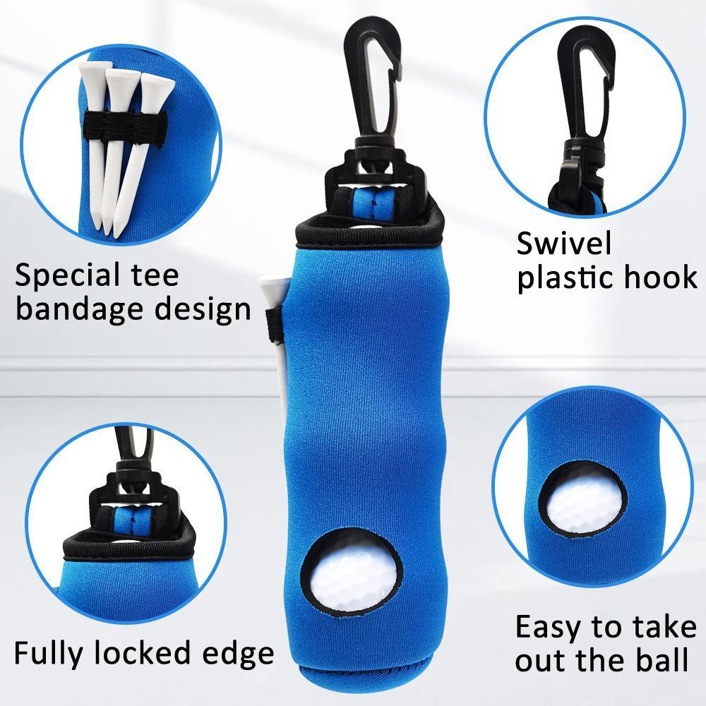 Golf Ball Sleeve With Balls Tees Waist Bag 3