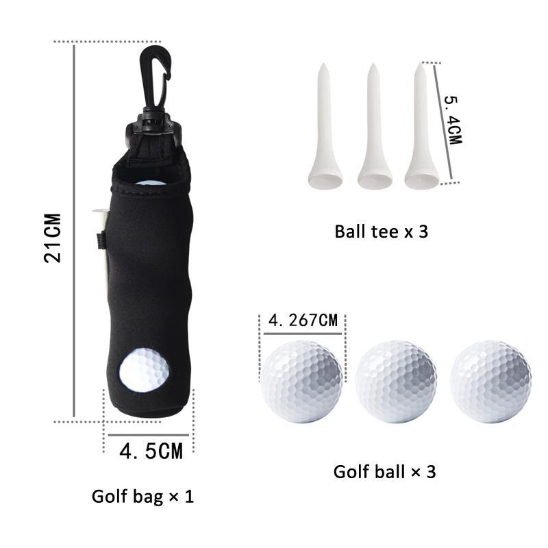Golf Ball Sleeve With Balls Tees Waist Bag 4