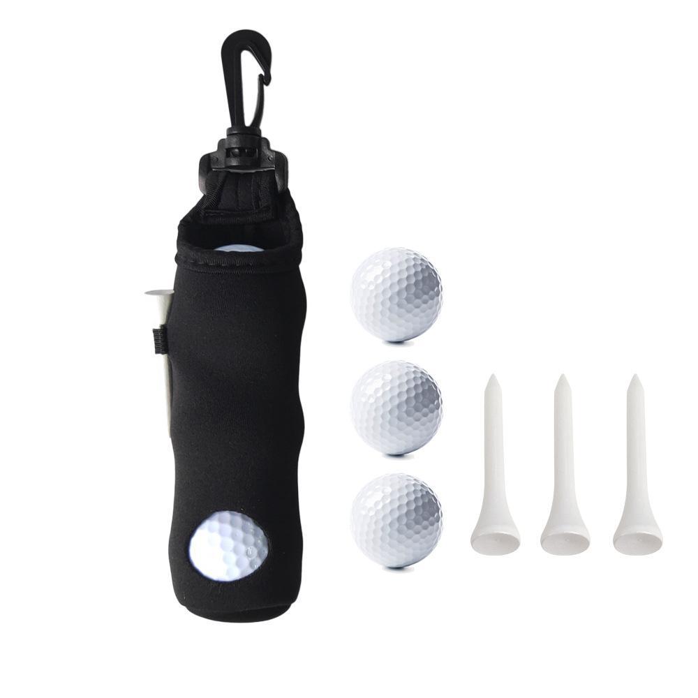 Golf Ball Sleeve With Balls Tees Waist Bag 6