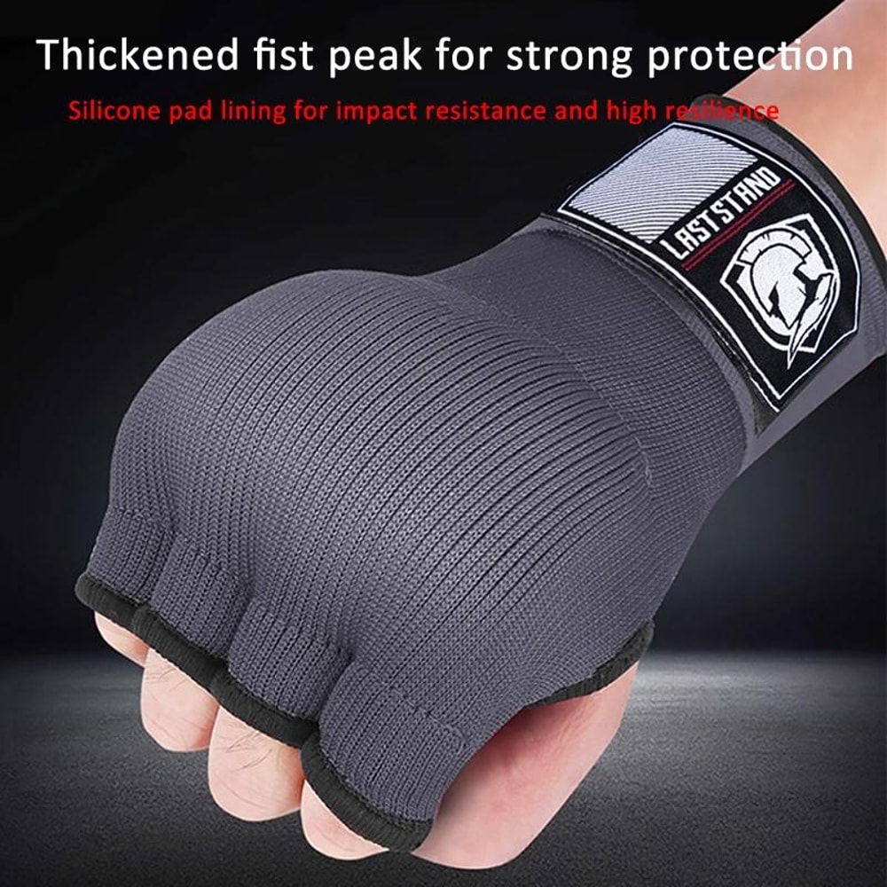 Half Finger Gel Boxing Training Gloves with Sanda Wrist Guard Support