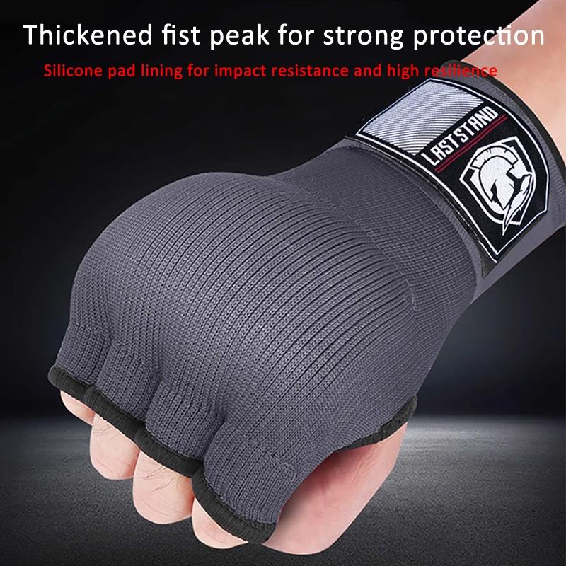 Half Finger Gel Boxing Training Gloves with Sanda Wrist Guard Support