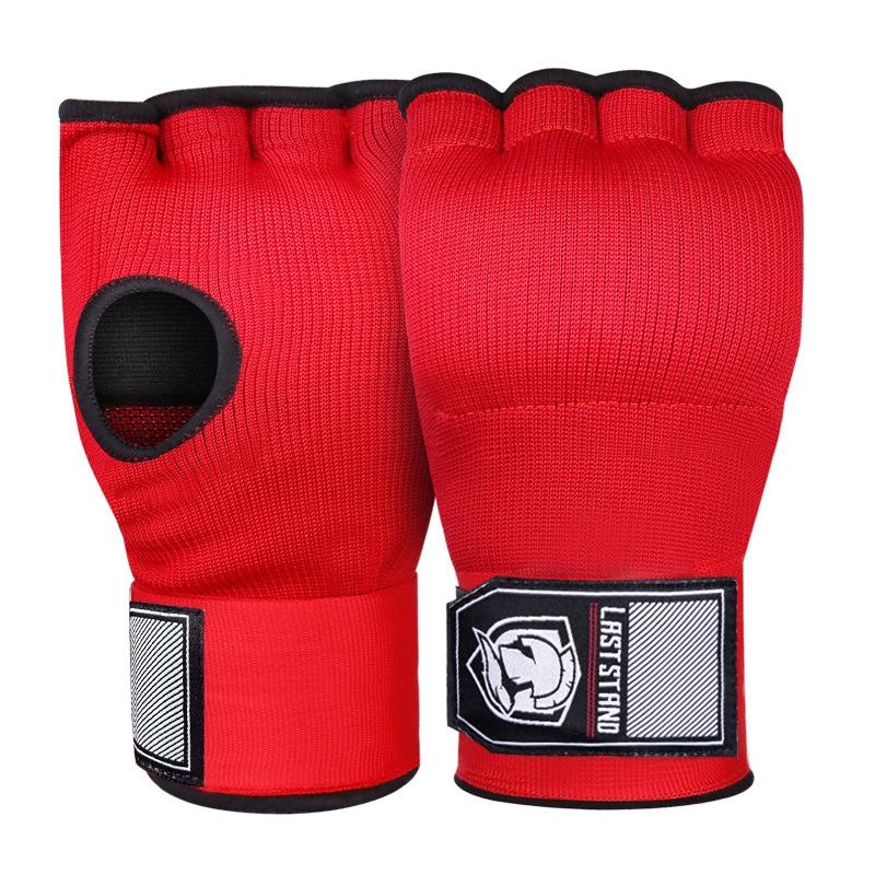 Half Finger Gel Boxing Training Gloves with Sanda Wrist Guard Support
