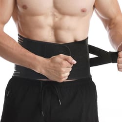 premium double compression weightlifting belt for ultimate waist support