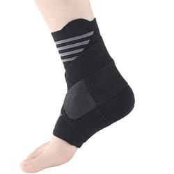 premium sports compression striped ankle support brace