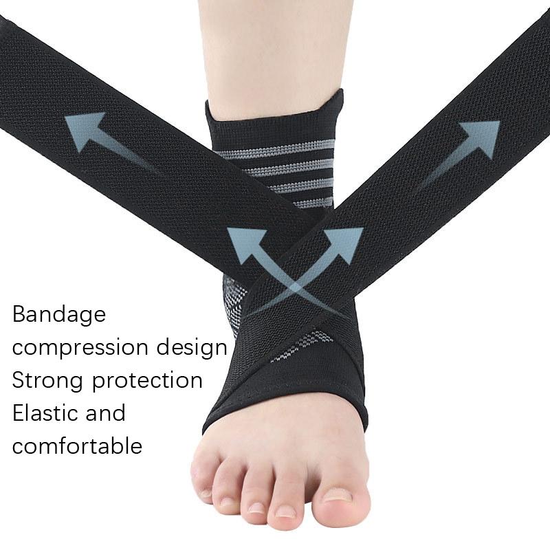 Premium Sports Compression Striped Ankle Support Brace 2