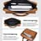 Vintage Business Tote Bag Waterproof Large Capacity Laptop Bag