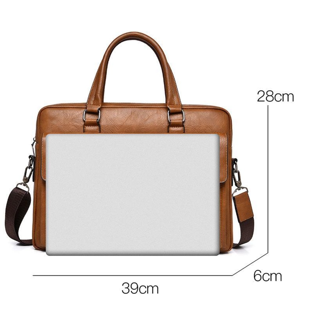 Vintage Business Tote Bag Waterproof Large Capacity Laptop Bag