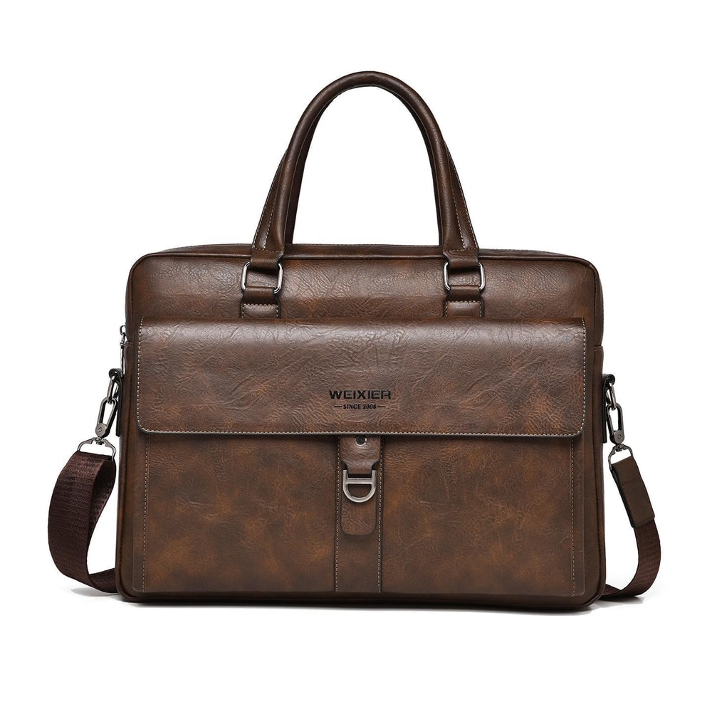 Vintage Business Tote Bag Waterproof Large Capacity Laptop Bag