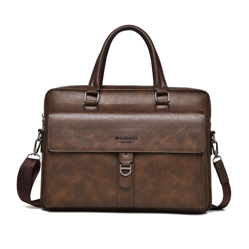 Vintage Business Tote Bag Waterproof Large Capacity Laptop Bag
