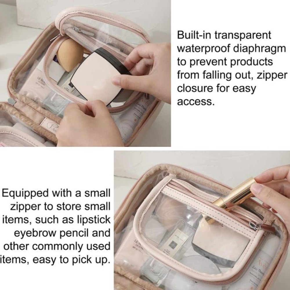 Portable Waterproof Travel Makeup Bag Large Capacity Toiletry Organizer