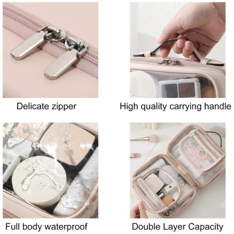 Portable Waterproof Travel Makeup Bag Large Capacity Toiletry Organizer