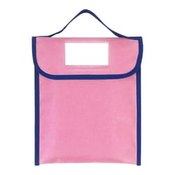 handheld book bag with transparent name tag pocket tutorial bag for kids