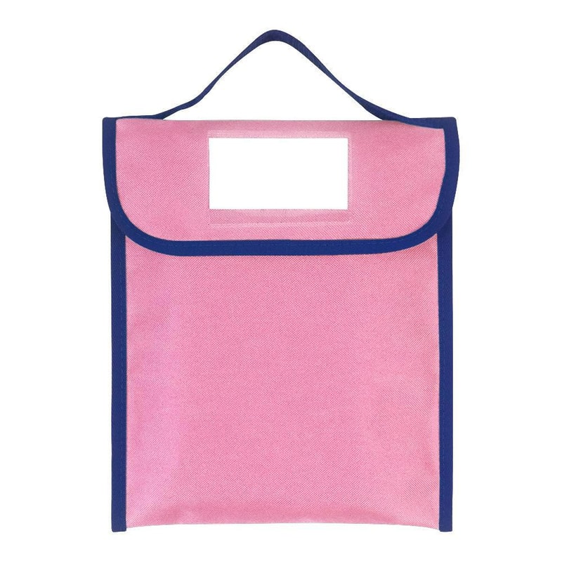 Handheld Book Bag With Transparent Name Tag Pocket Tutorial Bag For Kids 0