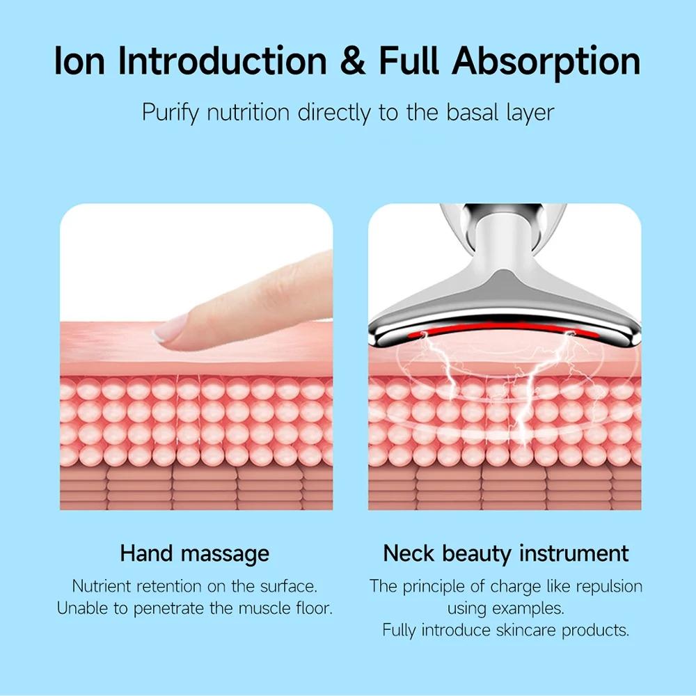 Rechargeable Heated Neck Massager And Face Beauty Device 2