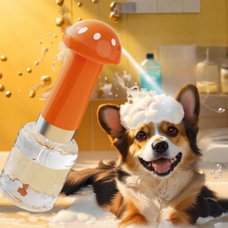 Electric Pet Bath Bubbler Rechargeable Dog Bath Foam Maker and Shampoo Dispenser