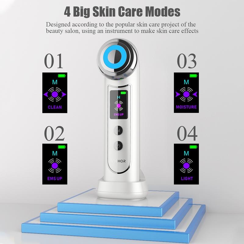 Wireless Facial Massager with LED Light Therapy
