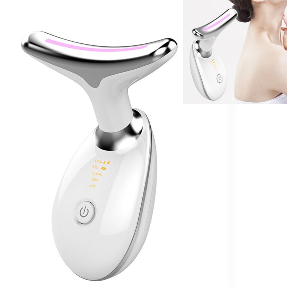 Neck Beauty Device With EMS Microcurrent And Warm Light Therapy 0