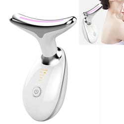 neck beauty device with ems microcurrent and warm light therapy