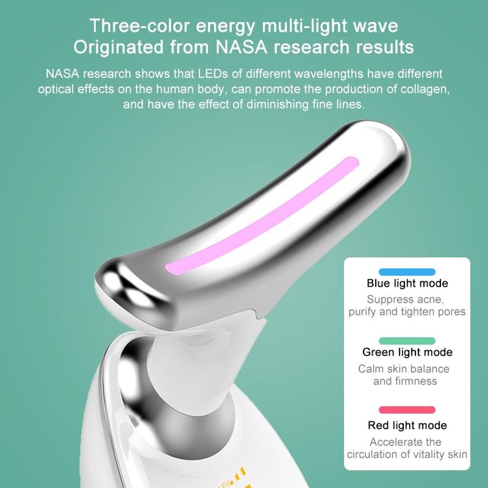 Neck Beauty Device With EMS Microcurrent And Warm Light Therapy 5