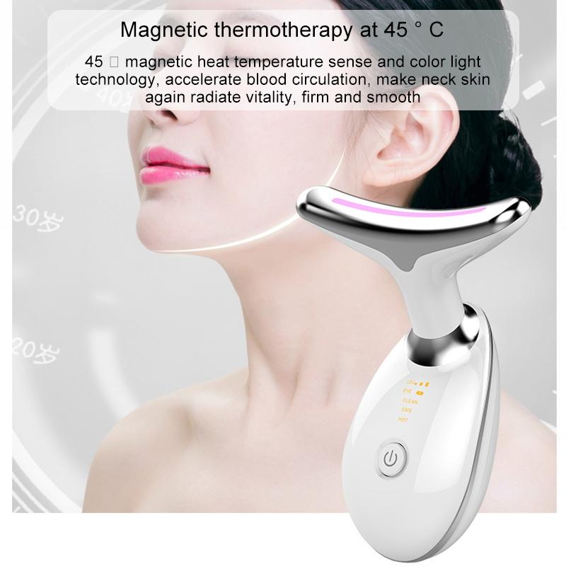 Neck Beauty Device With EMS Microcurrent And Warm Light Therapy 7