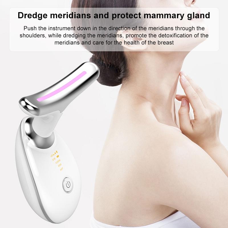 Neck Beauty Device With EMS Microcurrent And Warm Light Therapy 8
