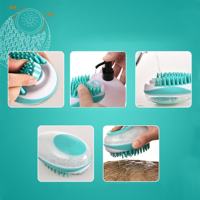 Foaming Dog Bath Brush And Pet Shampoo Brush For Cats And Dogs 3