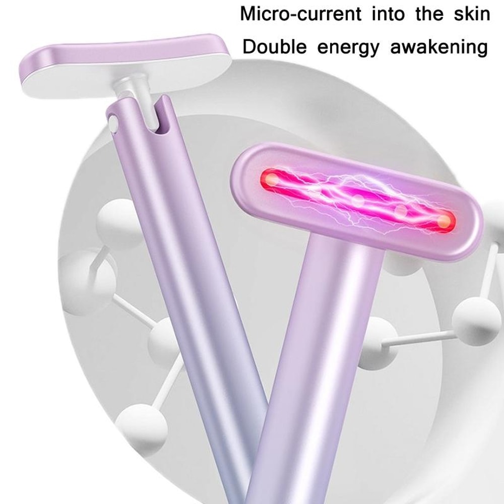 Microcurrent Eye Massager with Iontophoresis for Under Eye Care and Facial Firming