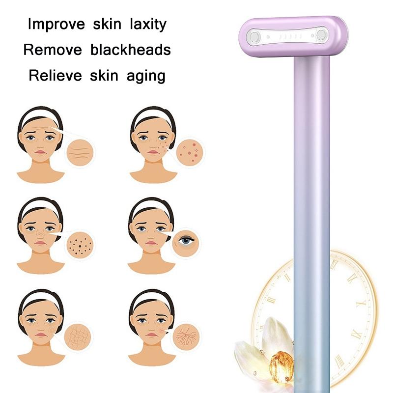 Microcurrent Eye Massager with Iontophoresis for Under Eye Care and Facial Firming