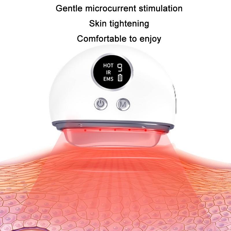 Microcurrent Electric Facial Massager with Heated and LED Light Therapy