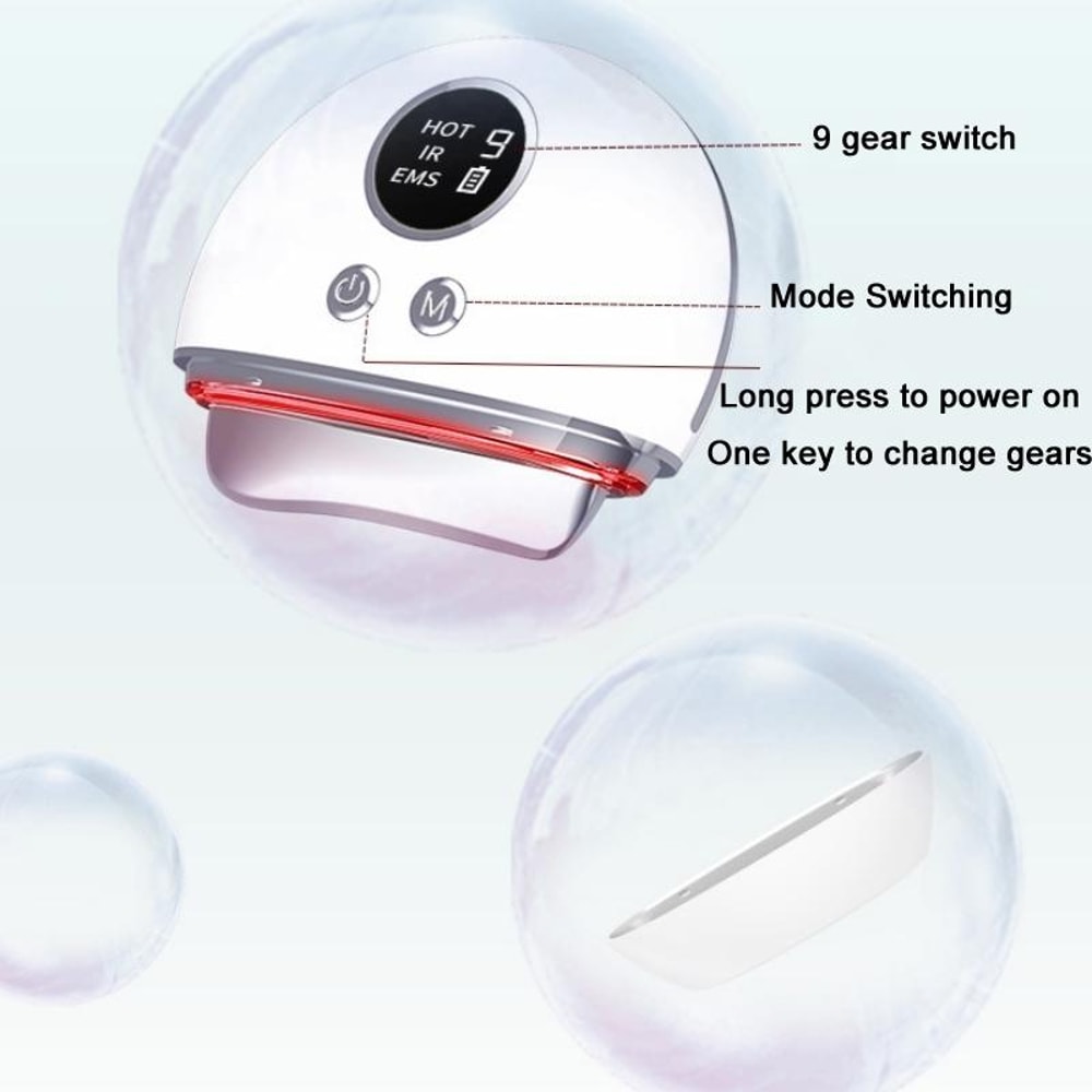 Microcurrent Electric Facial Massager with Heated and LED Light Therapy