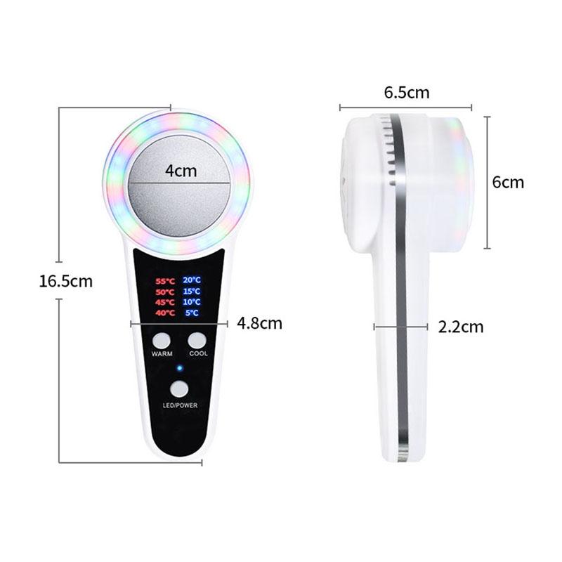 Hot and Cold Facial Massager with LED Light Therapy USB Rechargeable Skincare Tool