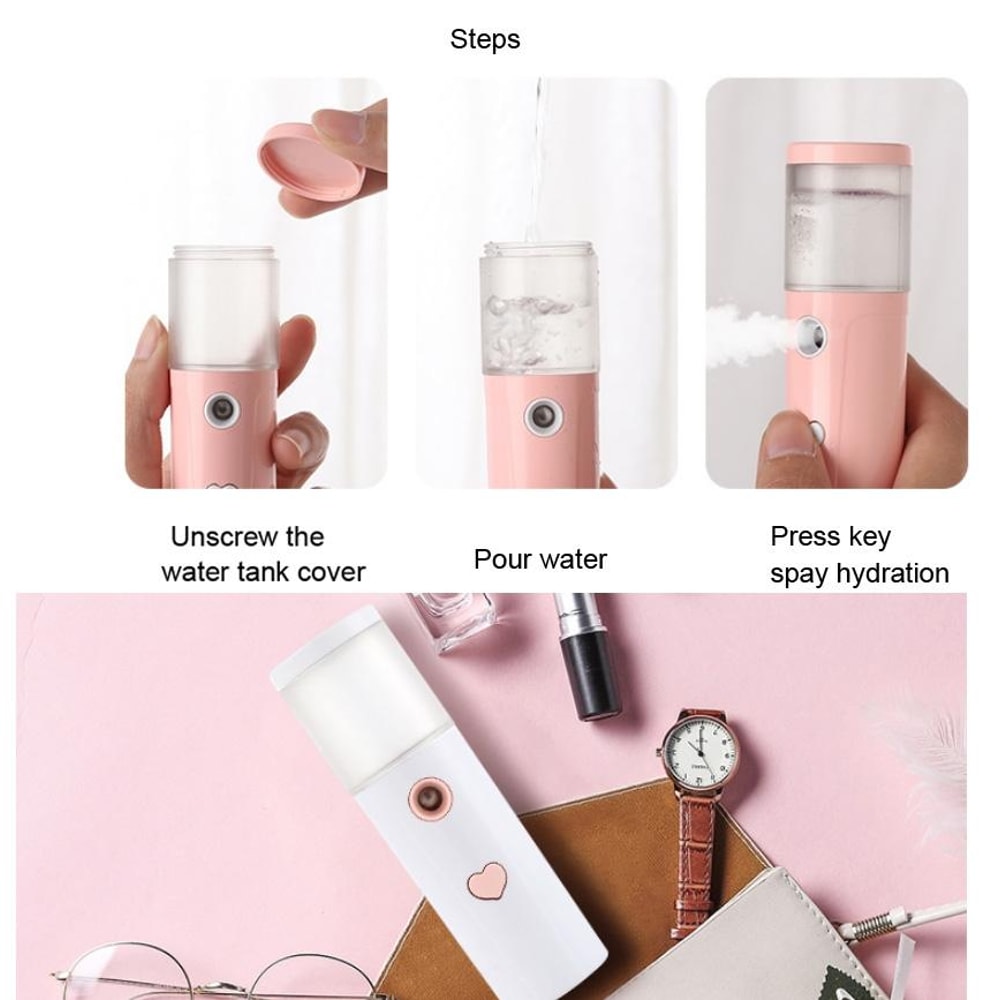 Portable Facial Hydration Sprayer USB Nano Mist Cold Spray Beauty Device 8