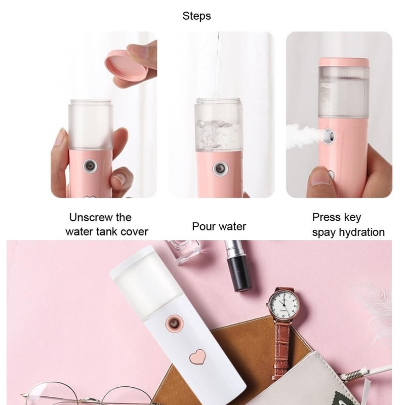 Portable Facial Hydration Sprayer USB Nano Mist Cold Spray Beauty Device 8