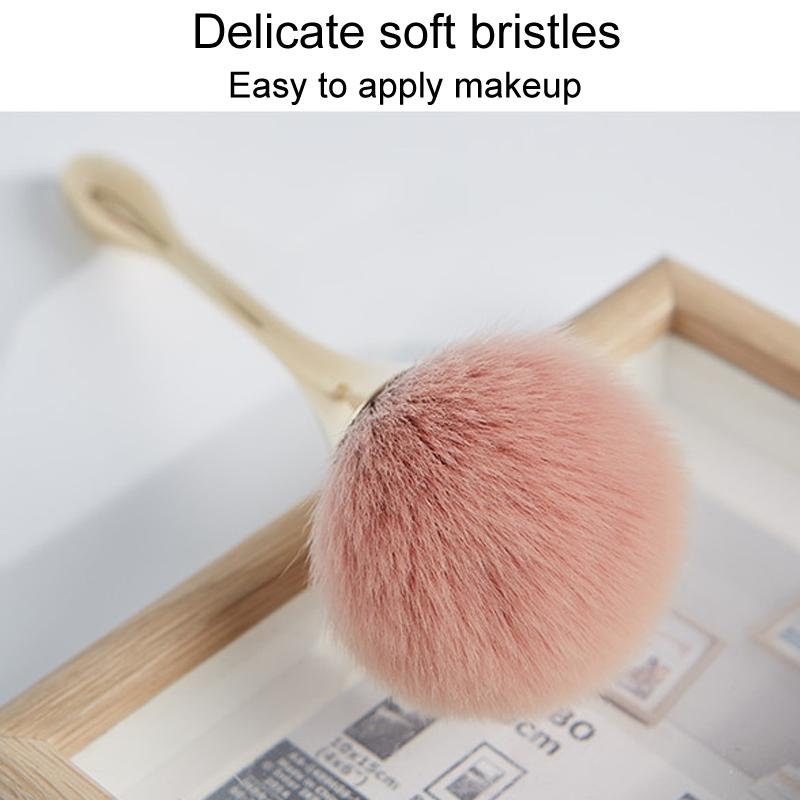 Large Round Head Synthetic Makeup Brush For Powder Blush And Smooth Blending 4