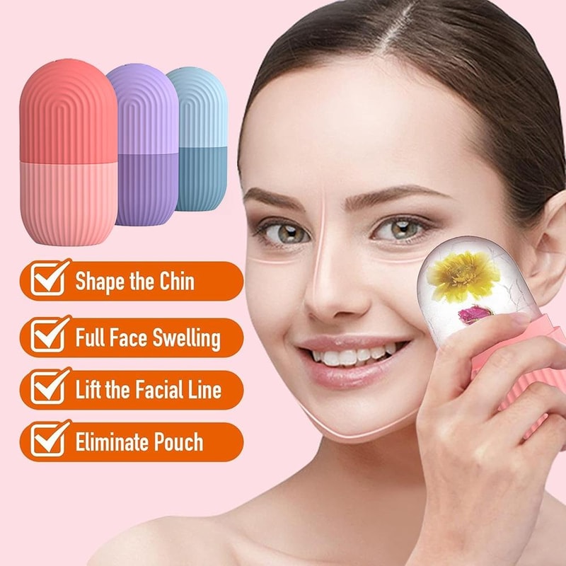 Wave Silicone Facial Ice Cube Mold For Face Cooling Massage 2
