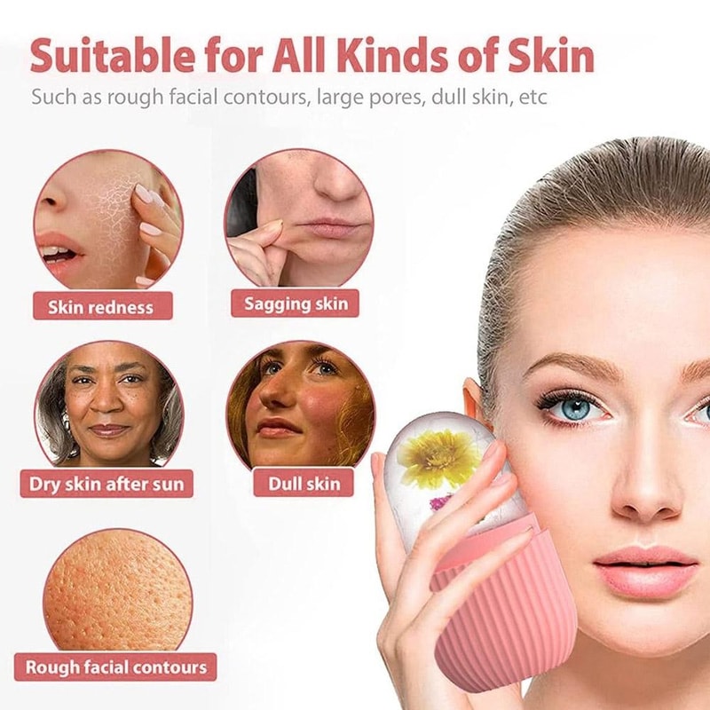 Wave Silicone Facial Ice Cube Mold For Face Cooling Massage 3