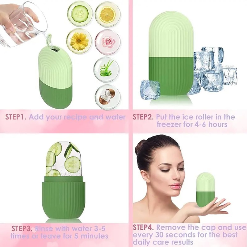 Wave Silicone Facial Ice Cube Mold For Face Cooling Massage 4