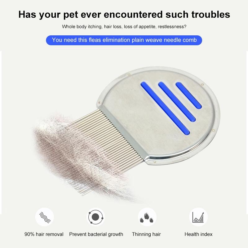 Stainless Steel Dog Flea Comb For Cats And Pets Fine Tooth Grooming Comb 6