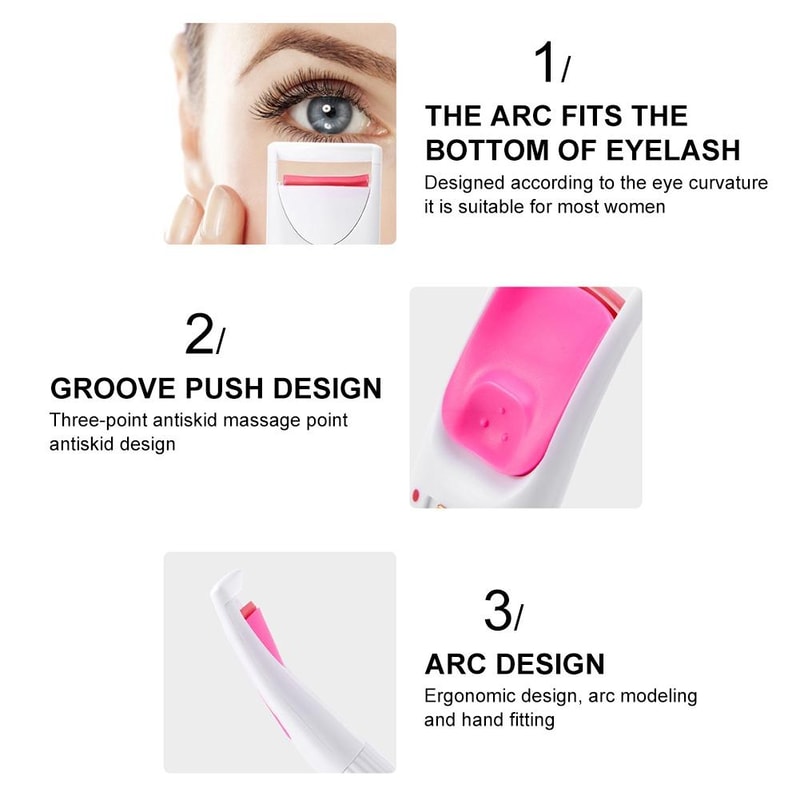 Zero Damage Heated Eyelash Curler For Natural Long Lasting Lift 5