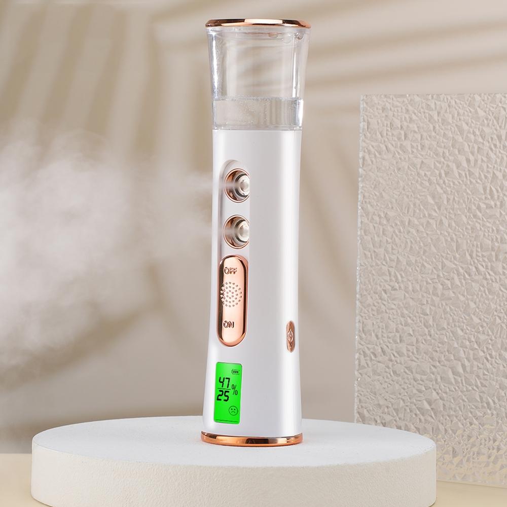 Dual Nozzle Nano Facial Mist Sprayer with Skin Moisture Tester
