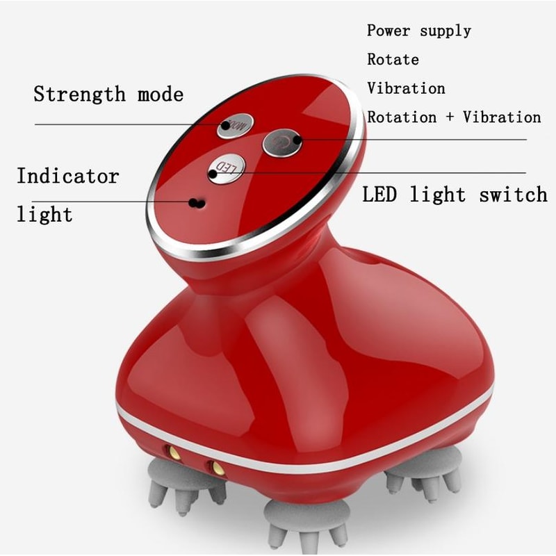 Rechargeable Electric Scalp Massager Waterproof Head Massager Brush 2