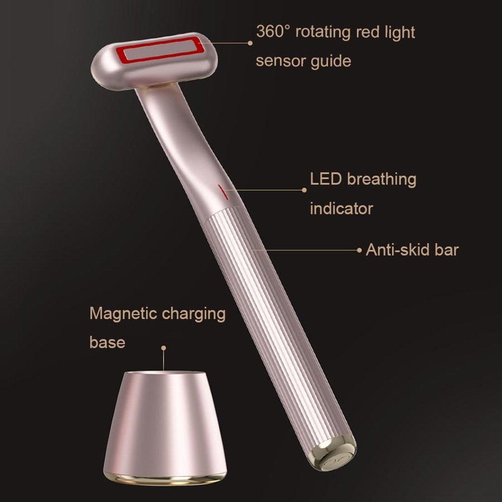 Microcurrent Face Massager With RF Therapy And Rotating Beauty Wand 3